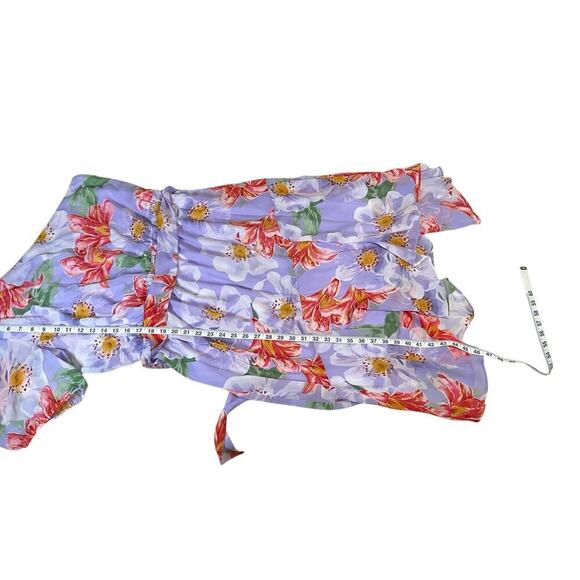 NWT Julia Jordan Floral Print One Shoulder Short Sleeve Asymmetrical Midi SZ 16 - Picture 13 of 13